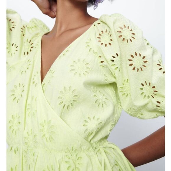 NWT Zara Openwork Embroidered Dress - Picture 7 of 14